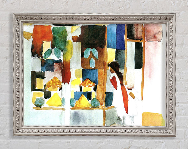 August Macke Children At The Vegetable Shop 1 Framed Print