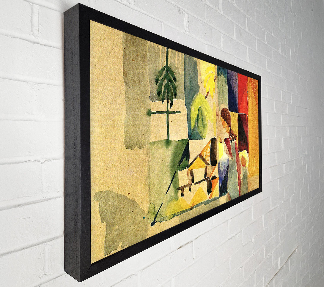  A Canvas Print of August Macke Children At The Vegetable Shop 2 Canvas Wall Art