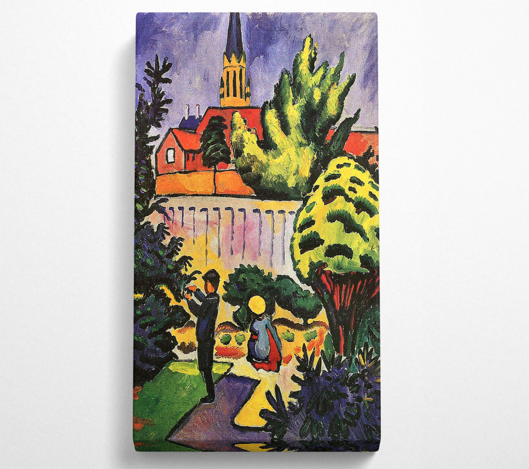  A Canvas Print of August Macke Children In The Garden Canvas Wall Art