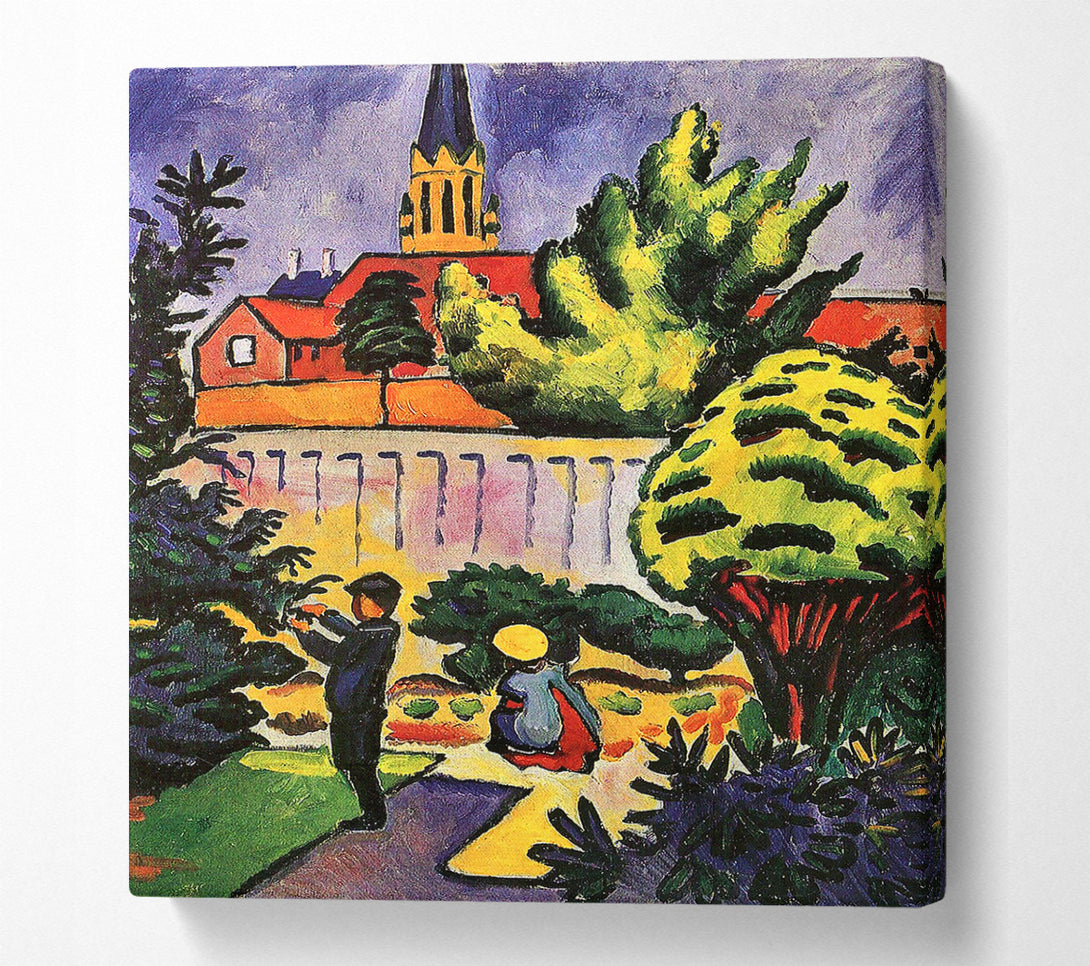  A Canvas Print of August Macke Children In The Garden Canvas Wall Art