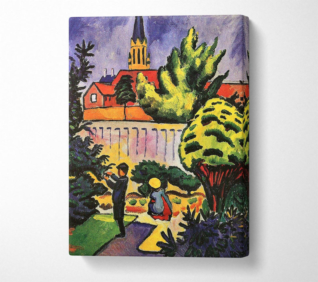  A Canvas Print of August Macke Children In The Garden Canvas Wall Art