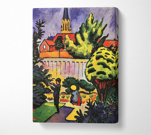  A Canvas Print of August Macke Children In The Garden Canvas Wall Art