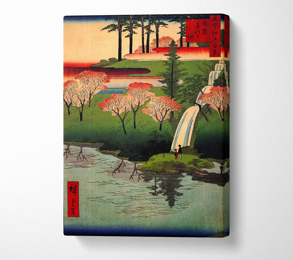  A Canvas Print of Hiroshige Chiyogaike Pond Canvas Art