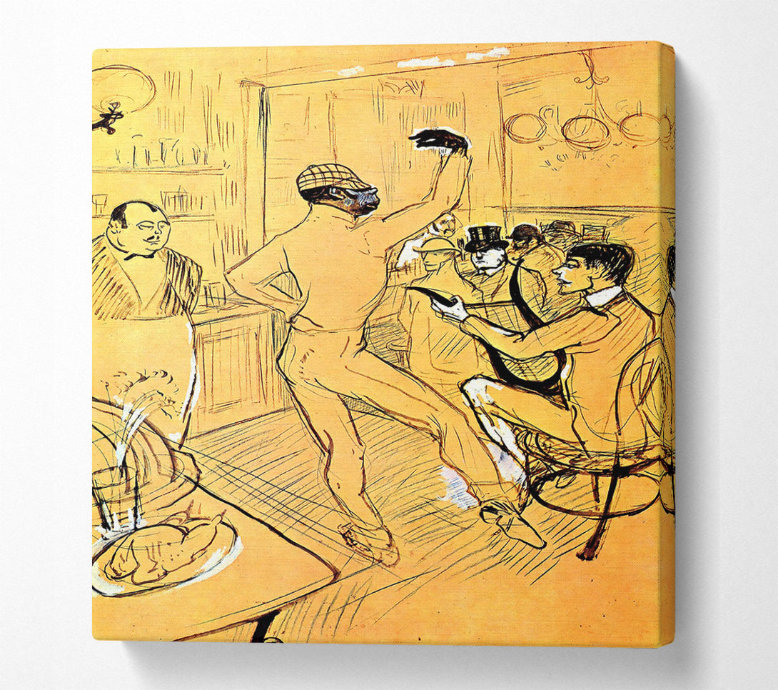  A Canvas Print of Toulouse Lautrec Chocolat Dance Canvas Wall Art