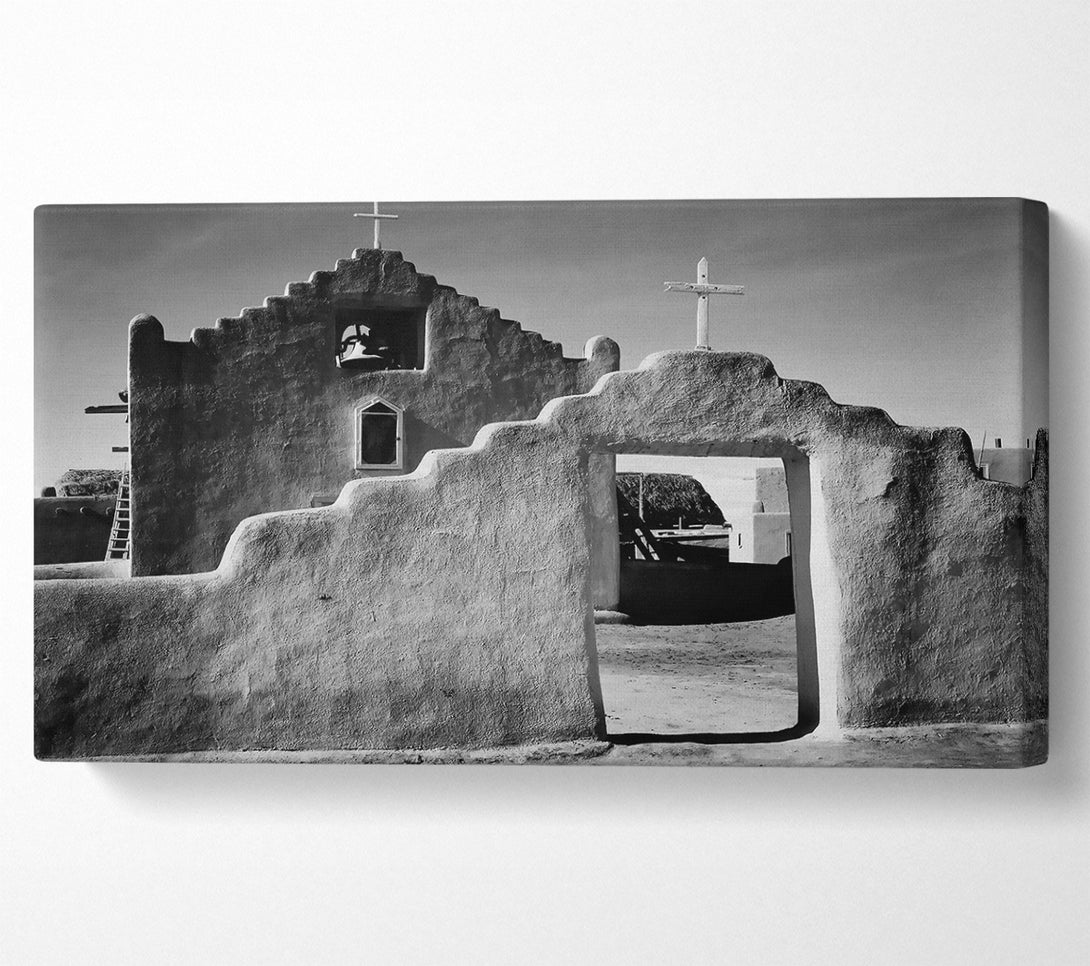  A Canvas Print of Ansel Adams Church In Taos Pueblo New Mexico 2 Canvas Art
