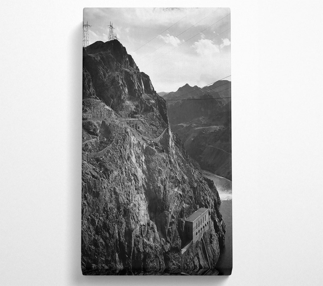  A Canvas Print of Ansel Adams Cliffs Above Boulder Dam Canvas Print