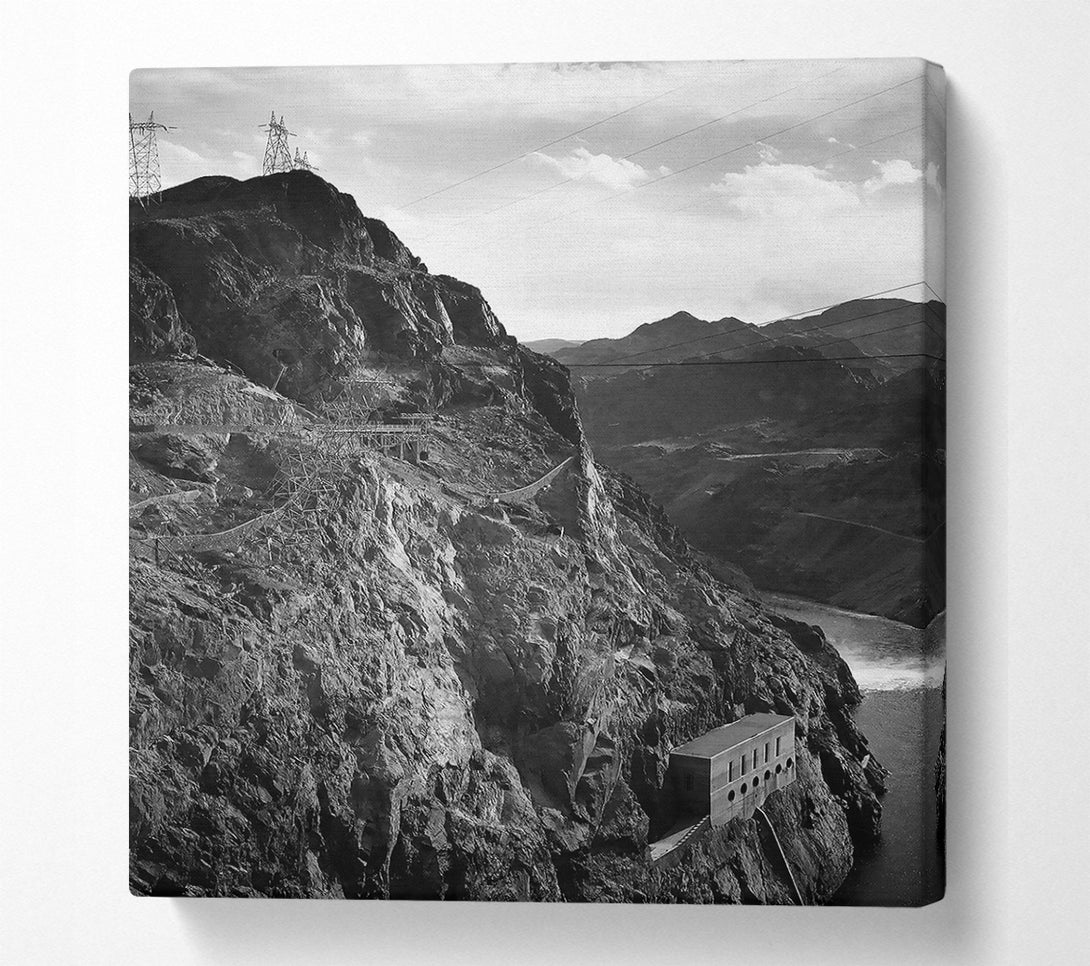  A Canvas Print of Ansel Adams Cliffs Above Boulder Dam Canvas Print