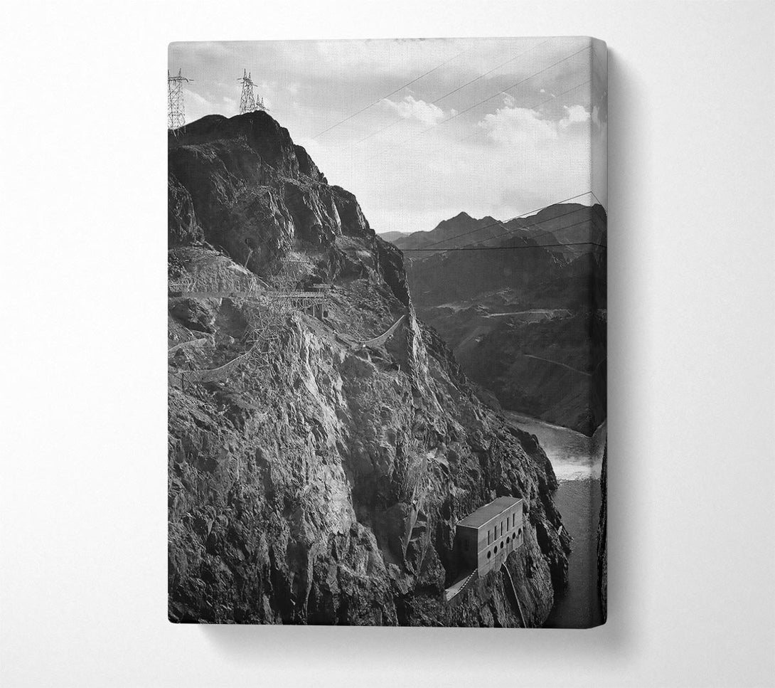 A Canvas Print of Ansel Adams Cliffs Above Boulder Dam Canvas Print