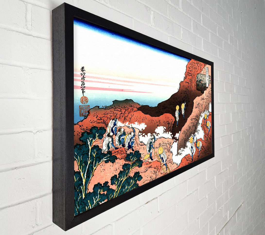  A Canvas Print of Hokusai Climbing On Mt Fuji Canvas Print