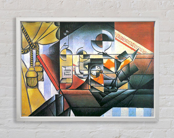 Juan Gris Clock And Bottle Jerez De La Frontera Framed Print