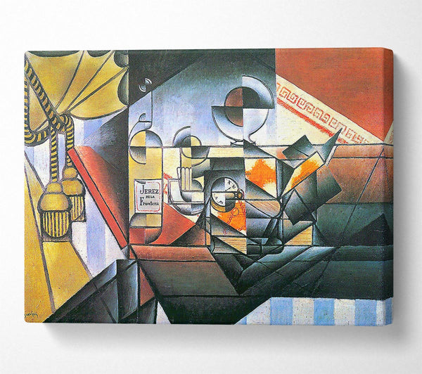  A Canvas Print of Juan Gris Clock And Bottle Jerez De La Frontera Canvas Wall Art