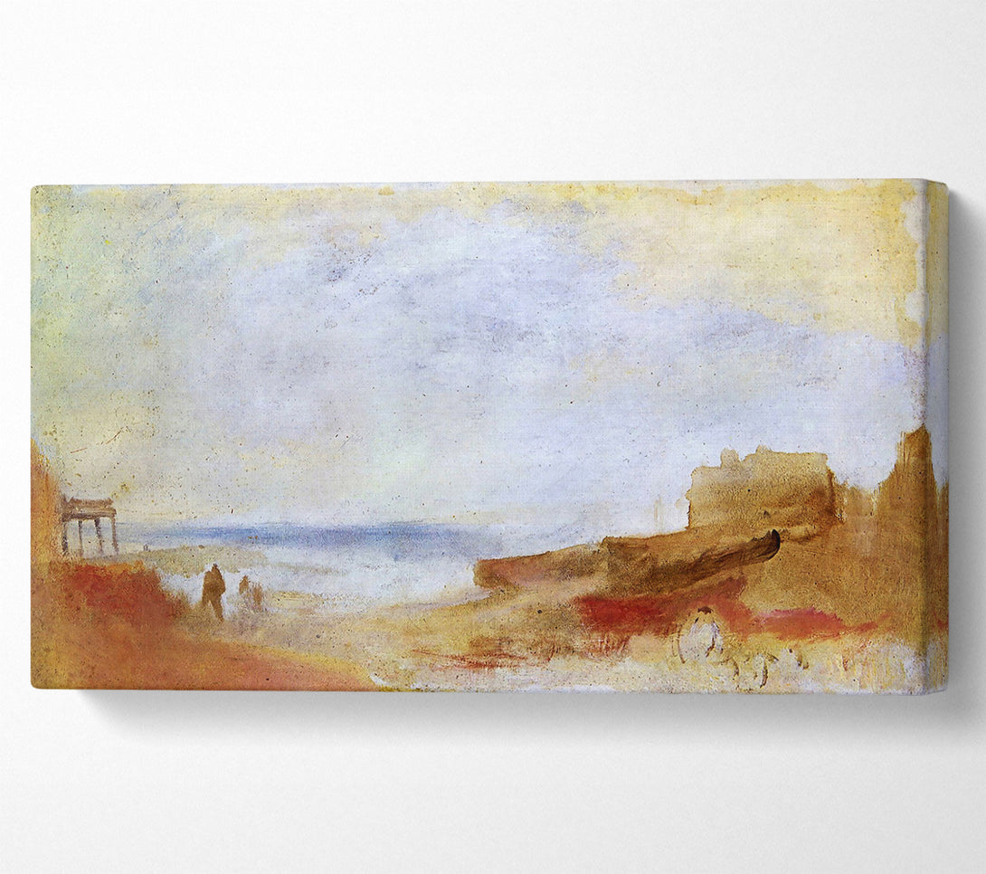  A Canvas Print of Joseph Mallord Turner Coastal Scene With Buildings Canvas Print