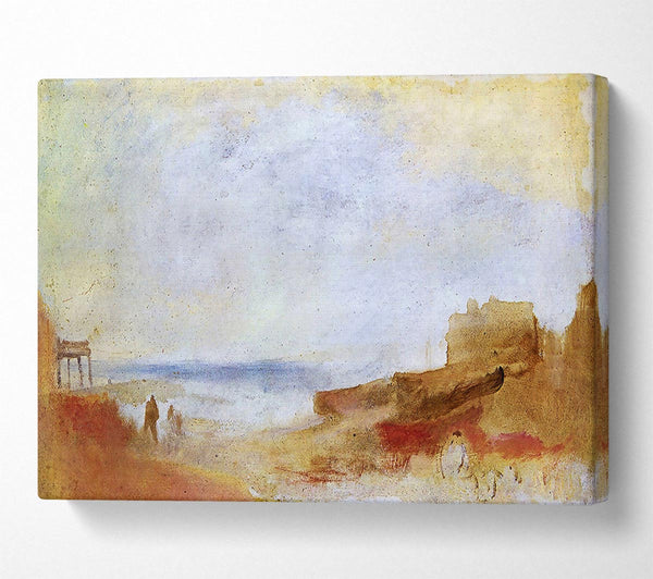  A Canvas Print of Joseph Mallord Turner Coastal Scene With Buildings Canvas Print