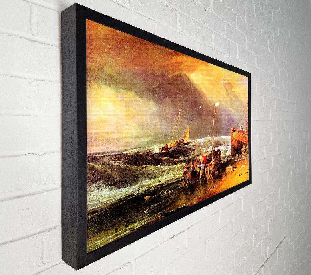  A Canvas Print of Joseph Mallord Turner Coastal Scene With Fishermen Canvas Art