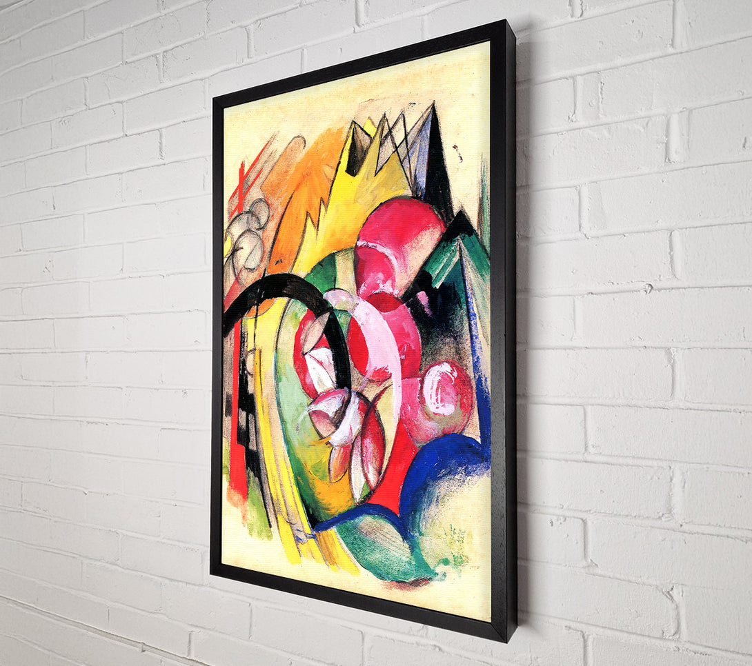  A Canvas Print of Franz Marc Coloured Flowers Canvas Art