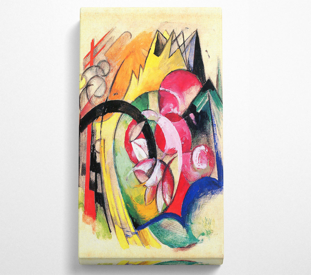  A Canvas Print of Franz Marc Coloured Flowers Canvas Art