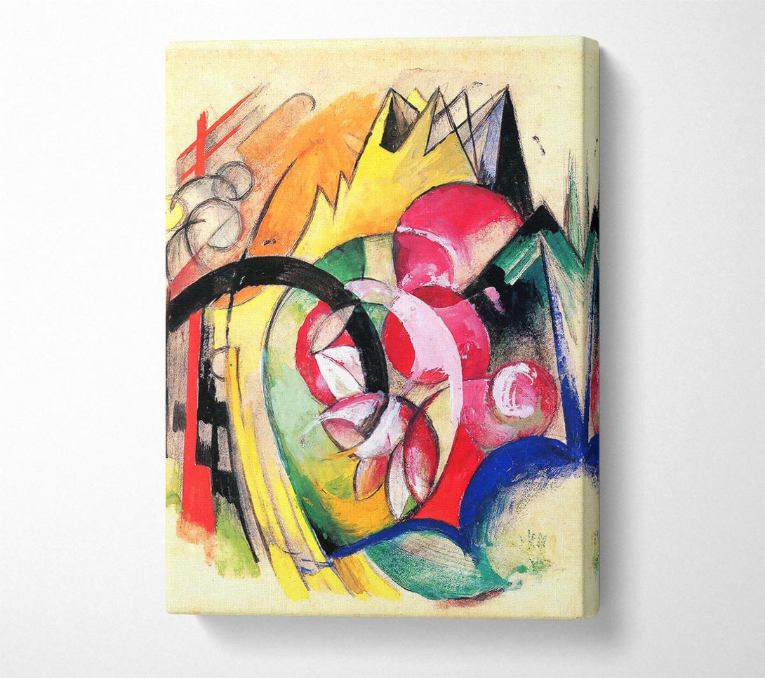  A Canvas Print of Franz Marc Coloured Flowers Canvas Art