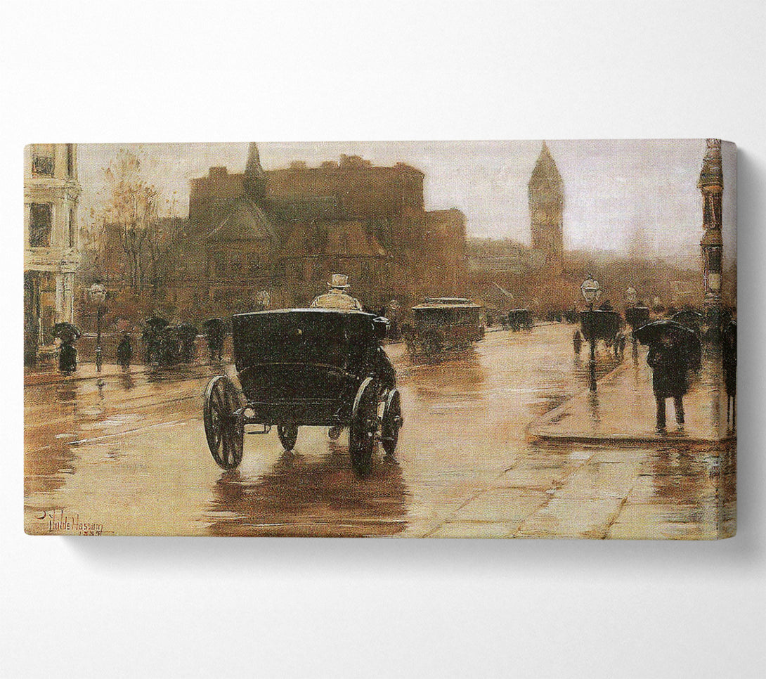  A Canvas Print of Hassam Columbus Avenue Canvas Wall Art