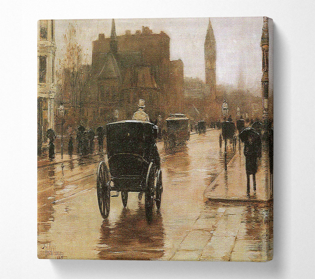  A Canvas Print of Hassam Columbus Avenue Canvas Wall Art