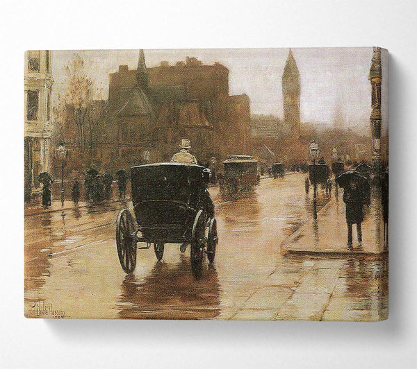  A Canvas Print of Hassam Columbus Avenue Canvas Wall Art