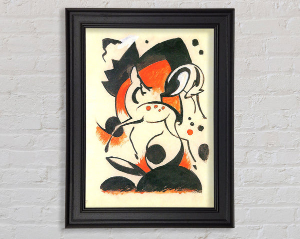 Franz Marc Composition With Two Deer Framed Print
