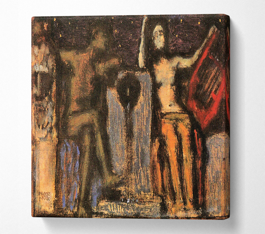  A Canvas Print of Franz Von Stuck Couple At Fountain Canvas Wall Art