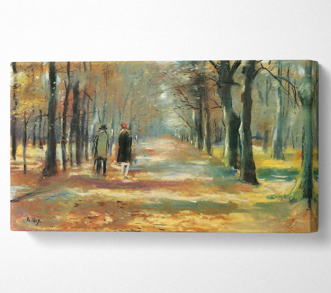  A Canvas Print of Lesser Ury Couple Walking In The Woods Canvas Wall Art