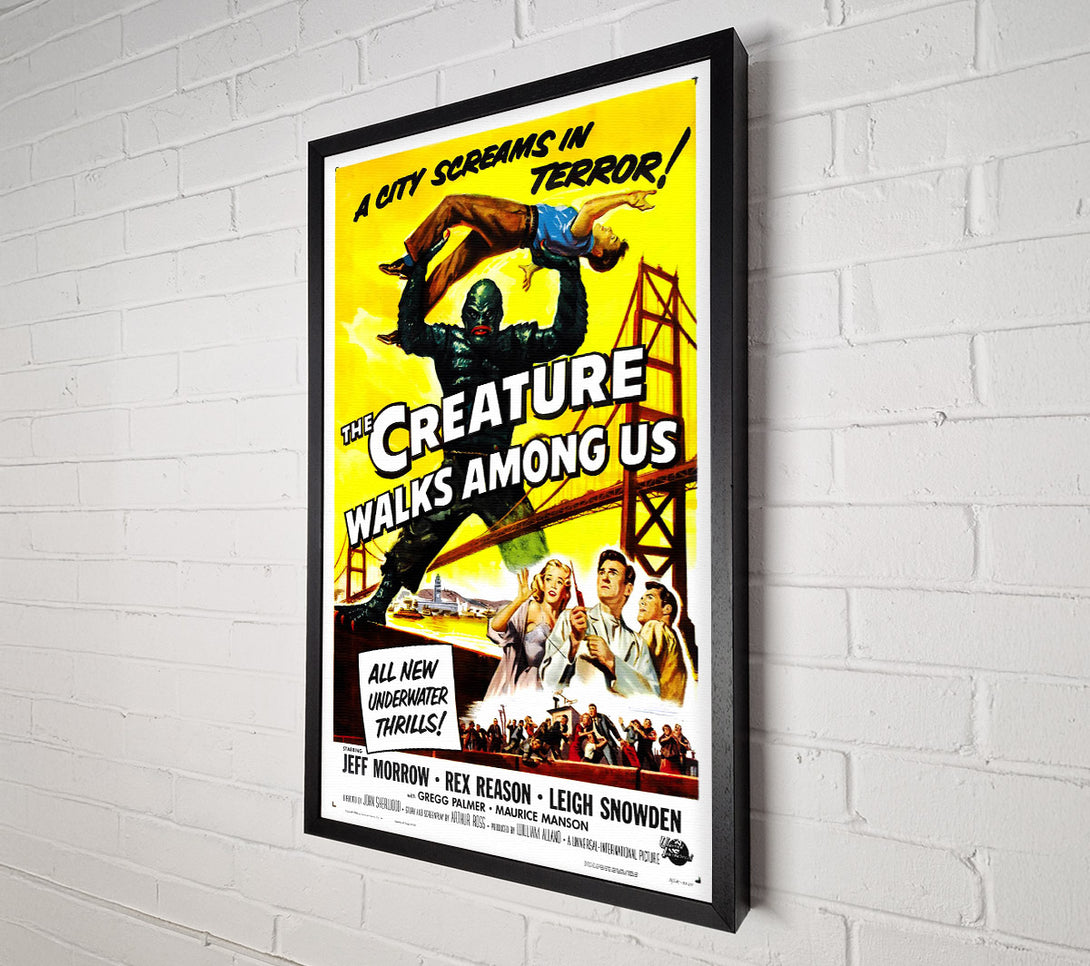  A Canvas Print of Creature Walks Among Us Poster 1 Canvas Wall Art