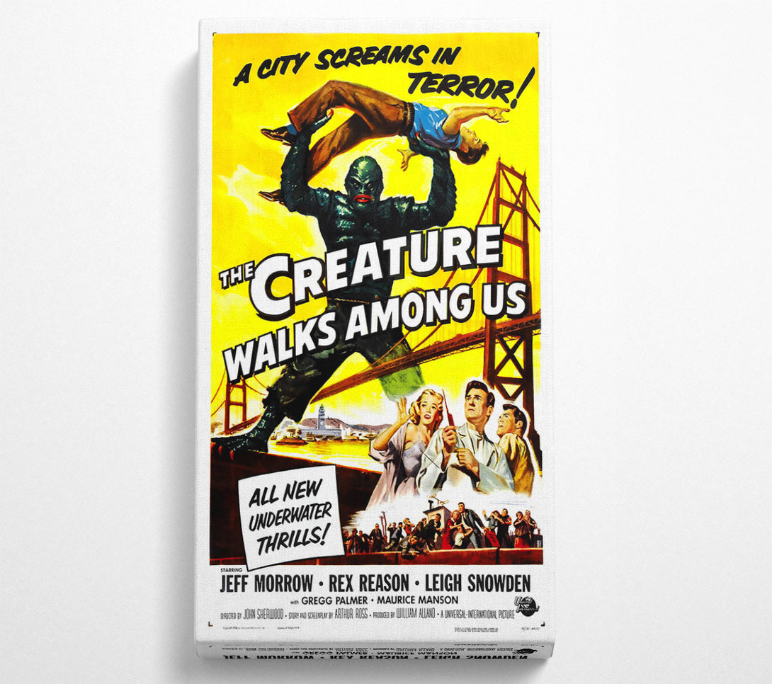  A Canvas Print of Creature Walks Among Us Poster 1 Canvas Wall Art