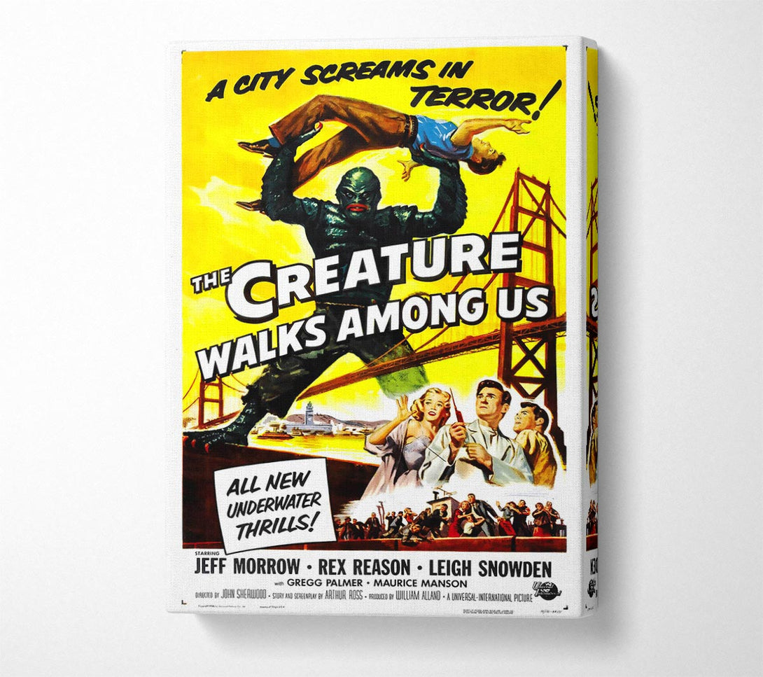  A Canvas Print of Creature Walks Among Us Poster 1 Canvas Wall Art