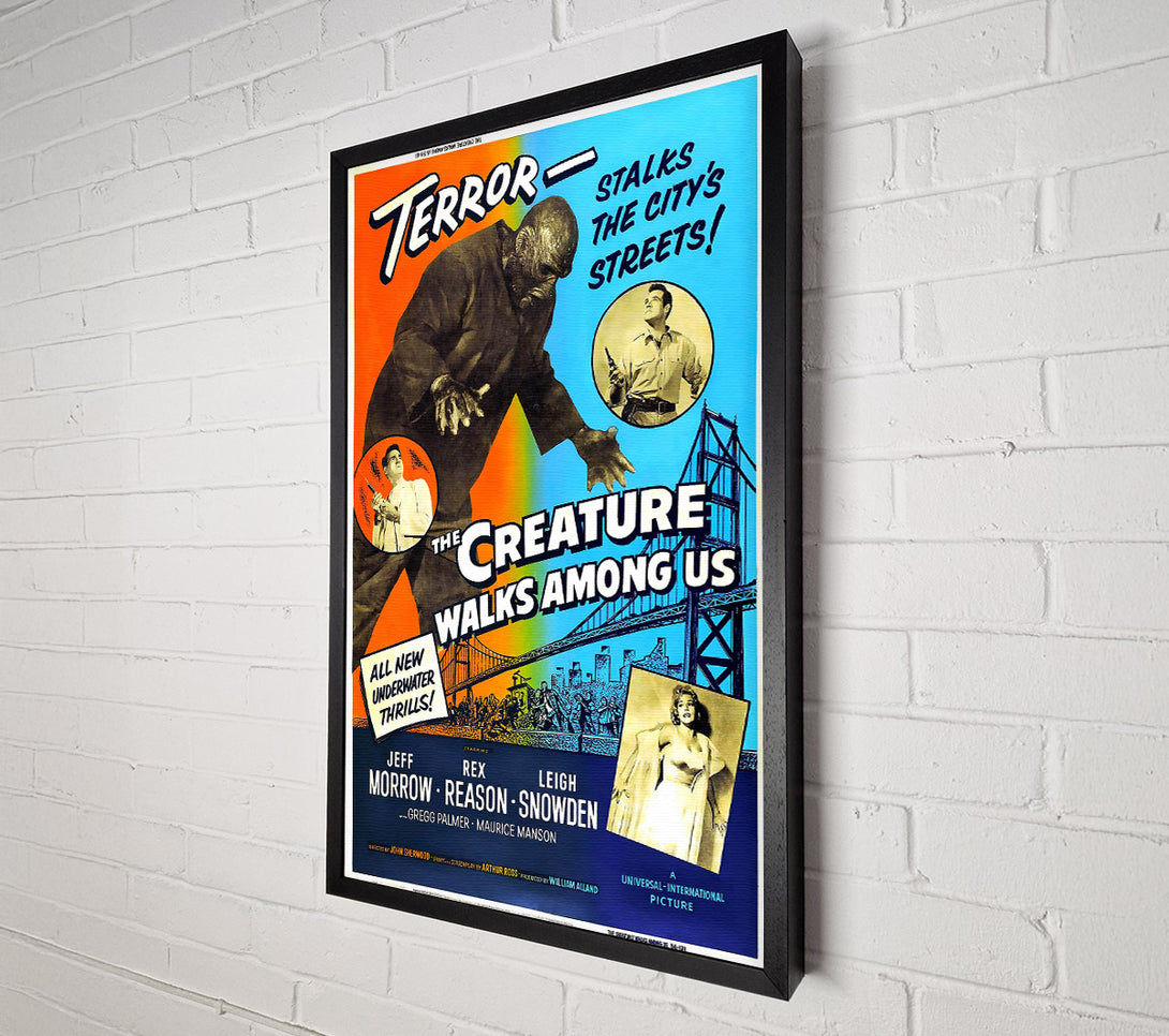  A Canvas Print of Creature Walks Among Us Poster 2 Canvas Print