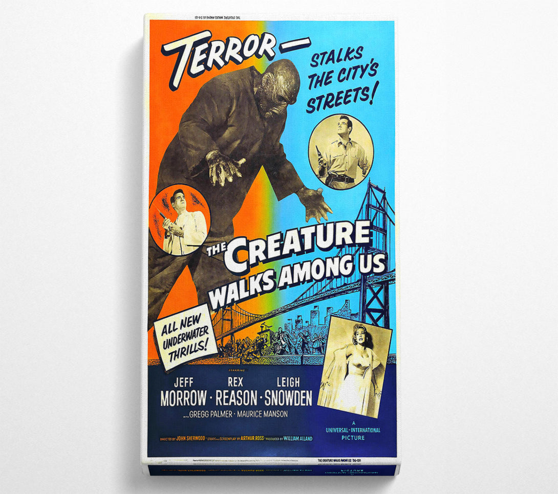  A Canvas Print of Creature Walks Among Us Poster 2 Canvas Print