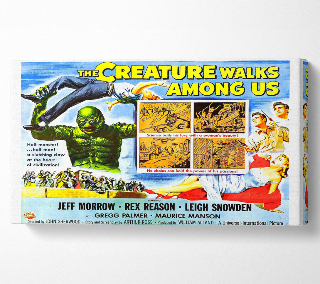  A Canvas Print of Creature Walks Among Us Poster 4 Canvas Art