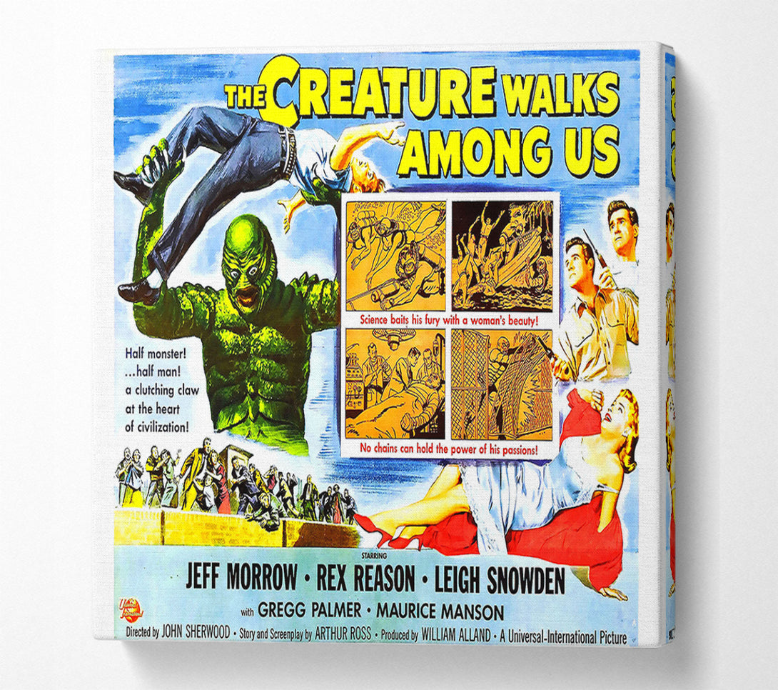  A Canvas Print of Creature Walks Among Us Poster 4 Canvas Art