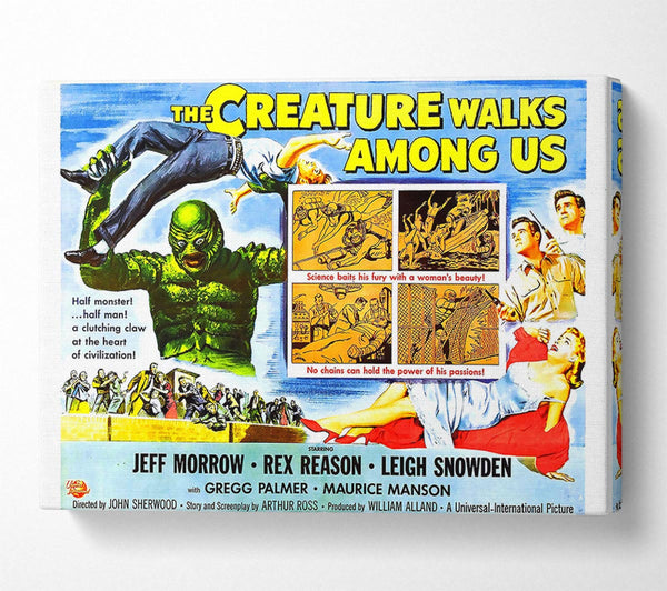  A Canvas Print of Creature Walks Among Us Poster 4 Canvas Art