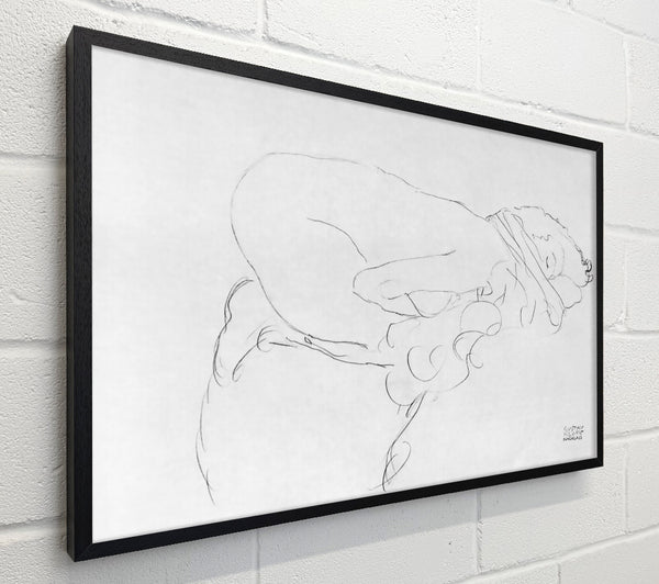 Klimt Crouching To Right Drawing