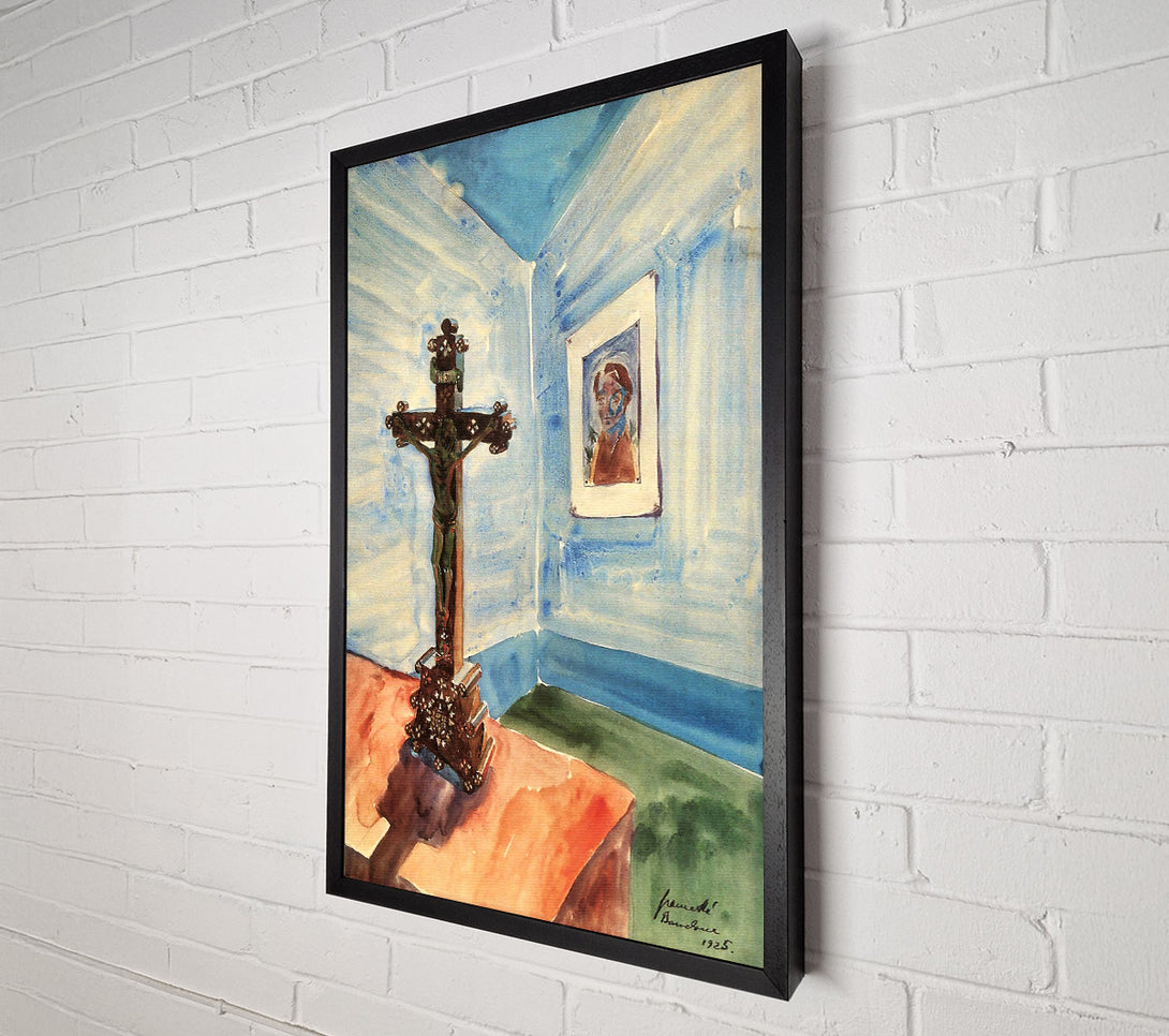  A Canvas Print of Walter Gramatte Crucifix In The Room Canvas Wall Art