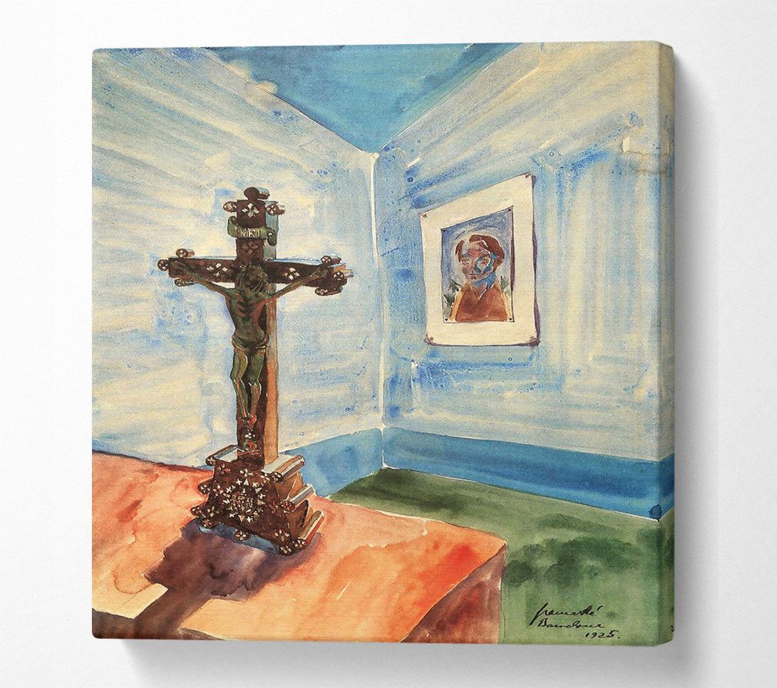  A Canvas Print of Walter Gramatte Crucifix In The Room Canvas Wall Art