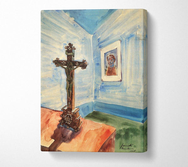  A Canvas Print of Walter Gramatte Crucifix In The Room Canvas Wall Art
