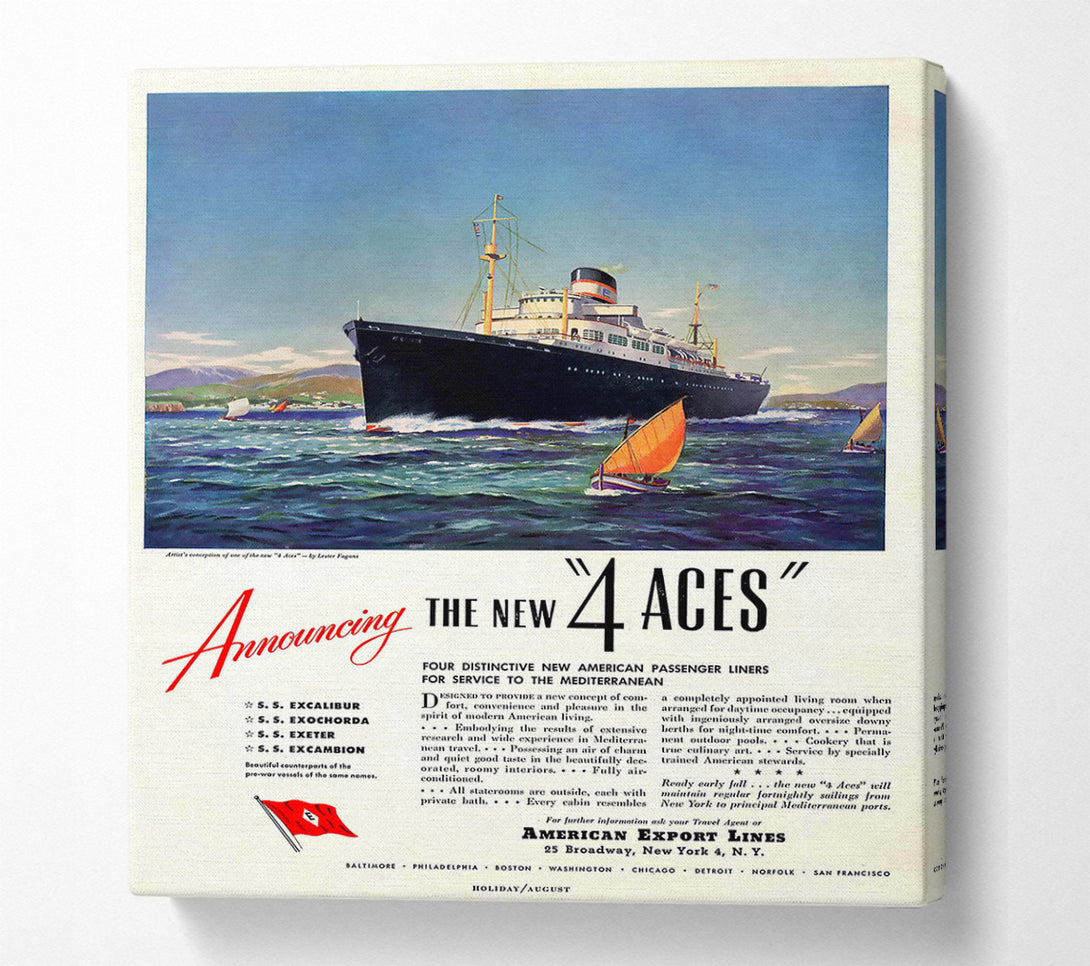  A Canvas Print of Cunard Line Canvas Print