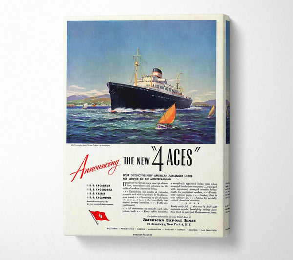  A Canvas Print of Cunard Line Canvas Print