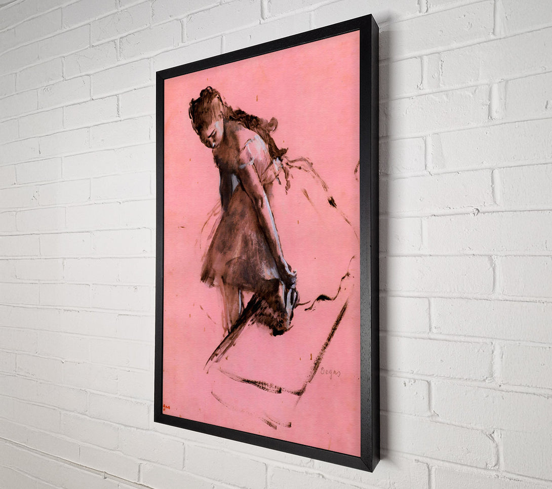  A Canvas Print of Degas Dancer Slipping On Her Shoe Canvas Art