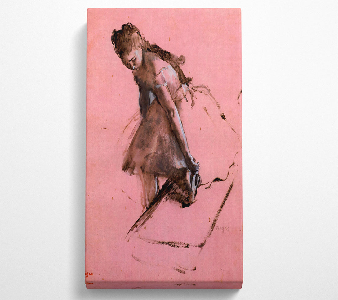  A Canvas Print of Degas Dancer Slipping On Her Shoe Canvas Art