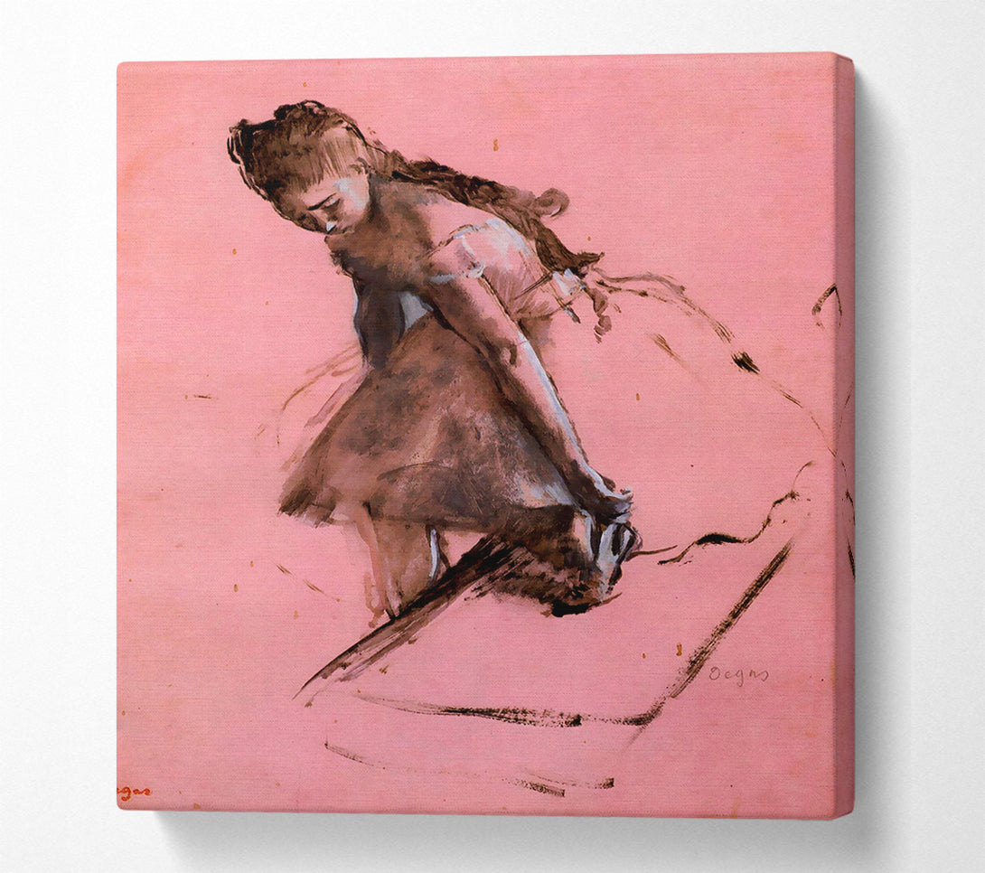  A Canvas Print of Degas Dancer Slipping On Her Shoe Canvas Art