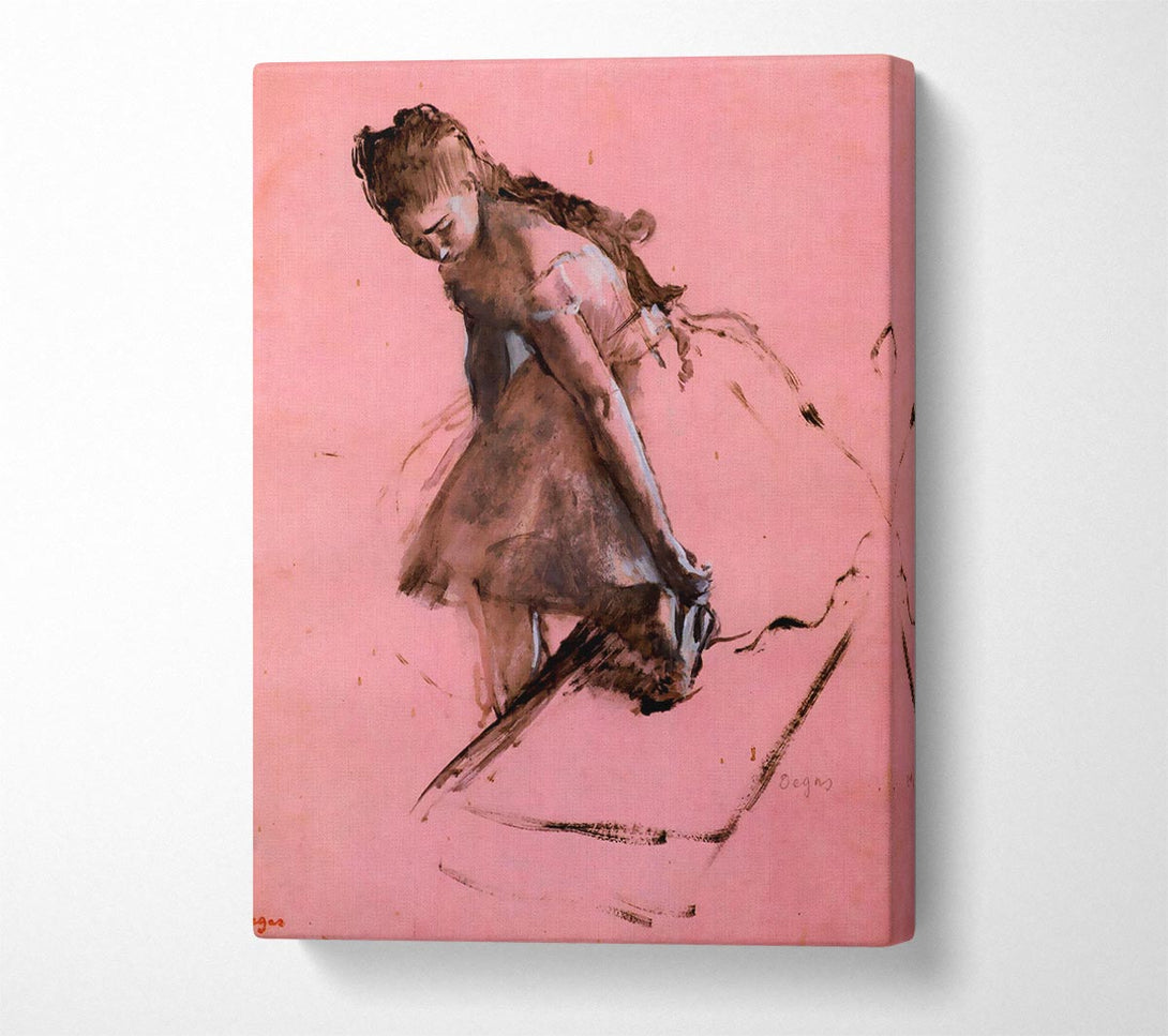 A Canvas Print of Degas Dancer Slipping On Her Shoe Canvas Art