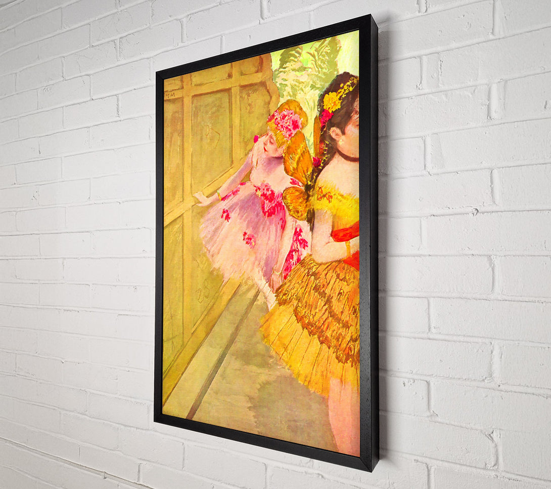  A Canvas Print of Degas Dancers Behind A Backdrop Canvas Art