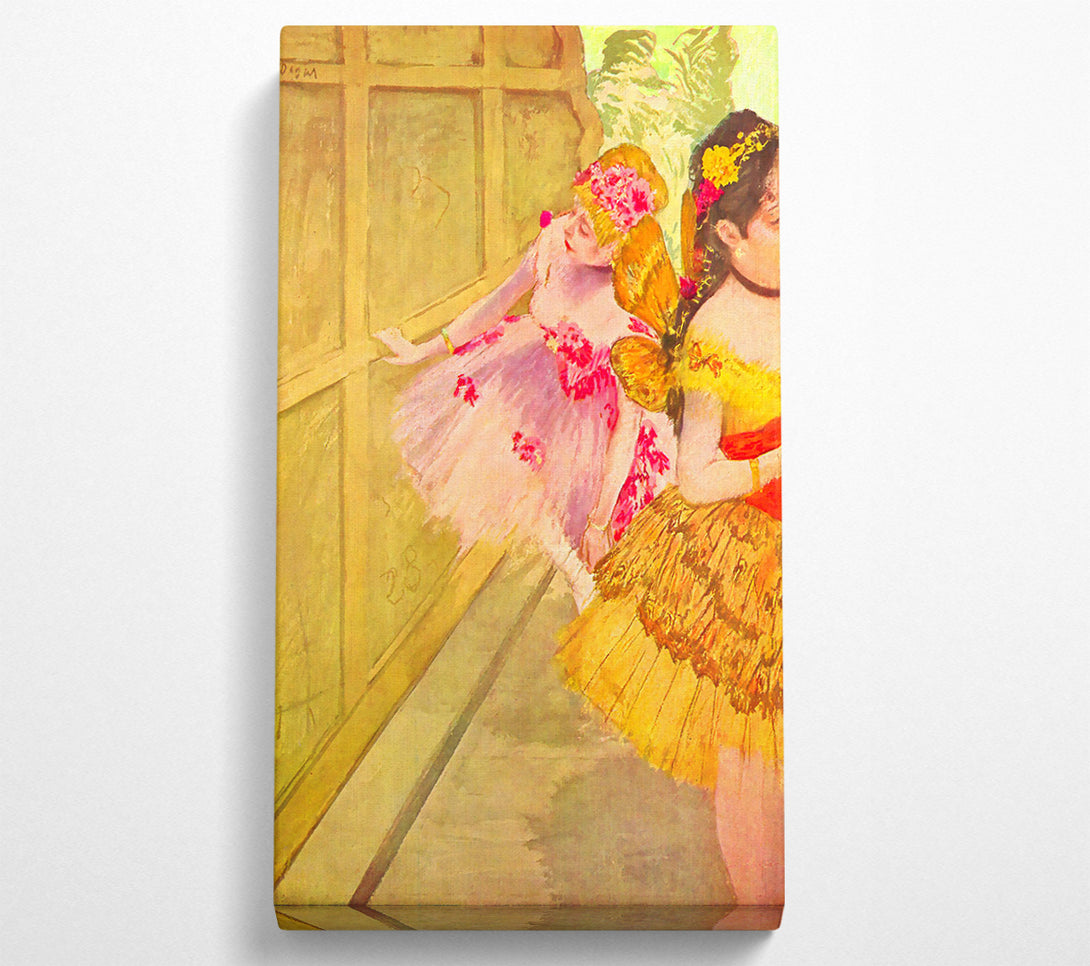  A Canvas Print of Degas Dancers Behind A Backdrop Canvas Art