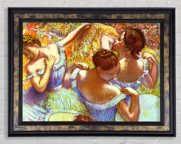 Degas Dancers In Blue Framed Print