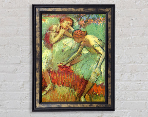 Degas Dancers In Green Framed Print