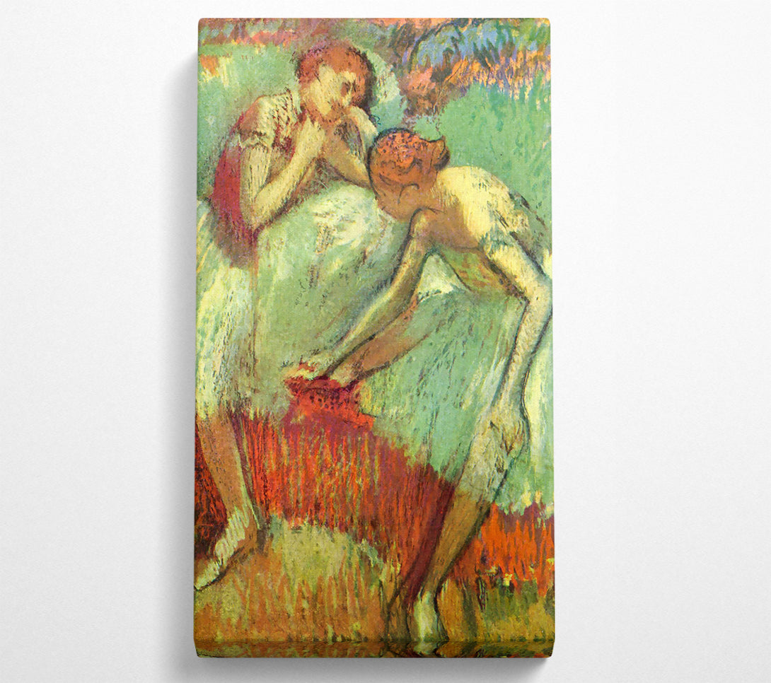  A Canvas Print of Degas Dancers In Green Canvas Wall Art